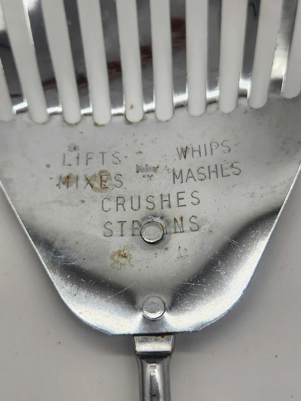Vintage Foley 5-in-1 Kitchen Tool Masher Strainer Mixer Whisk Potato Masher